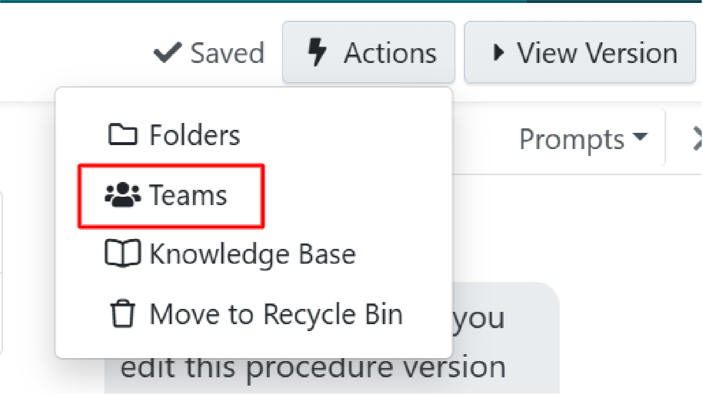 Assign team members to review or use the manual