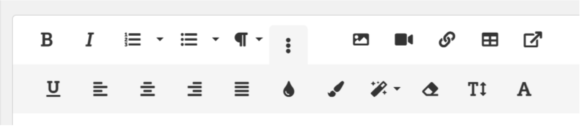 Adjust text styling like bold, italics, or bullet points
