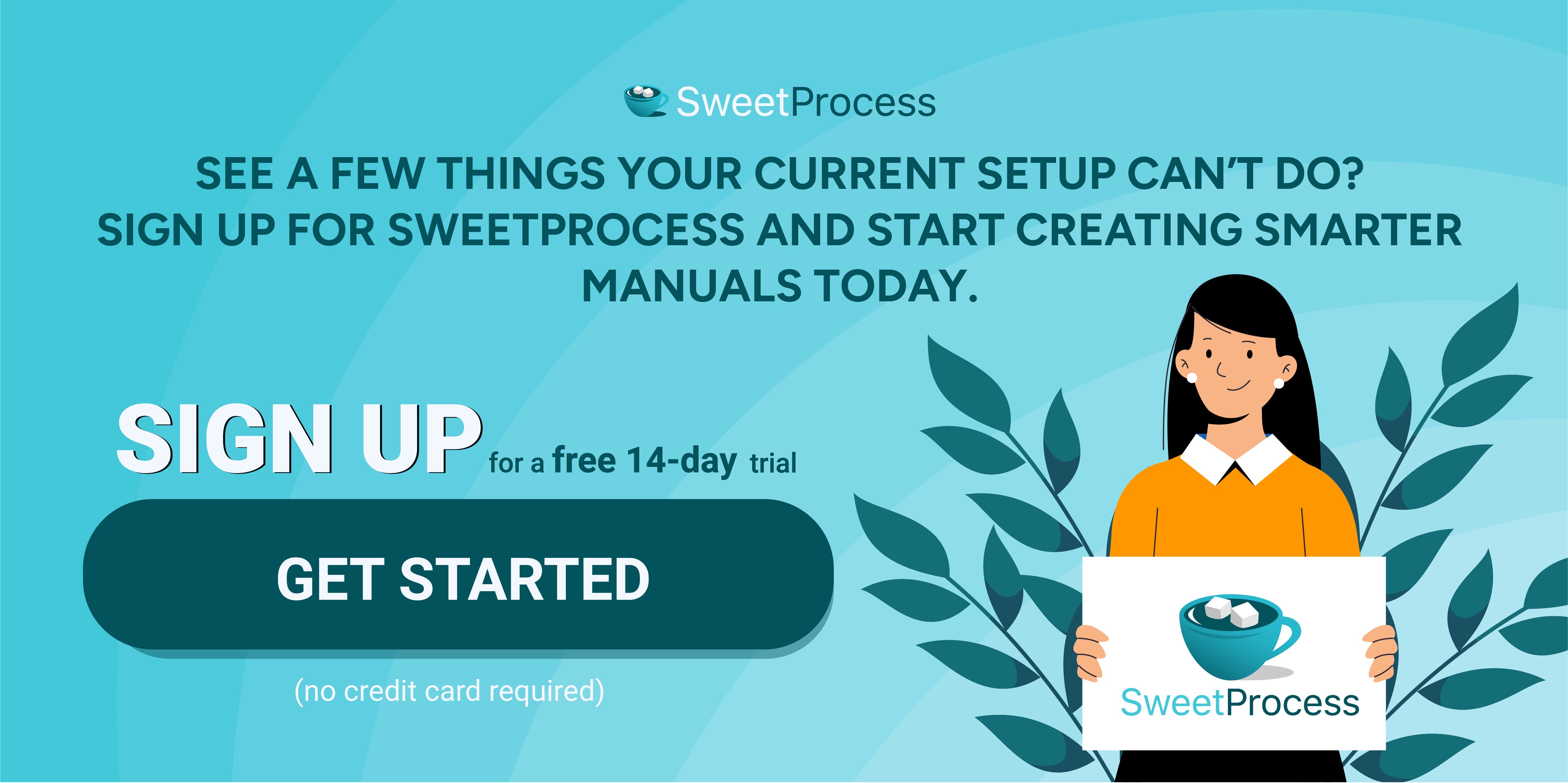 Sign up for SweetProcess