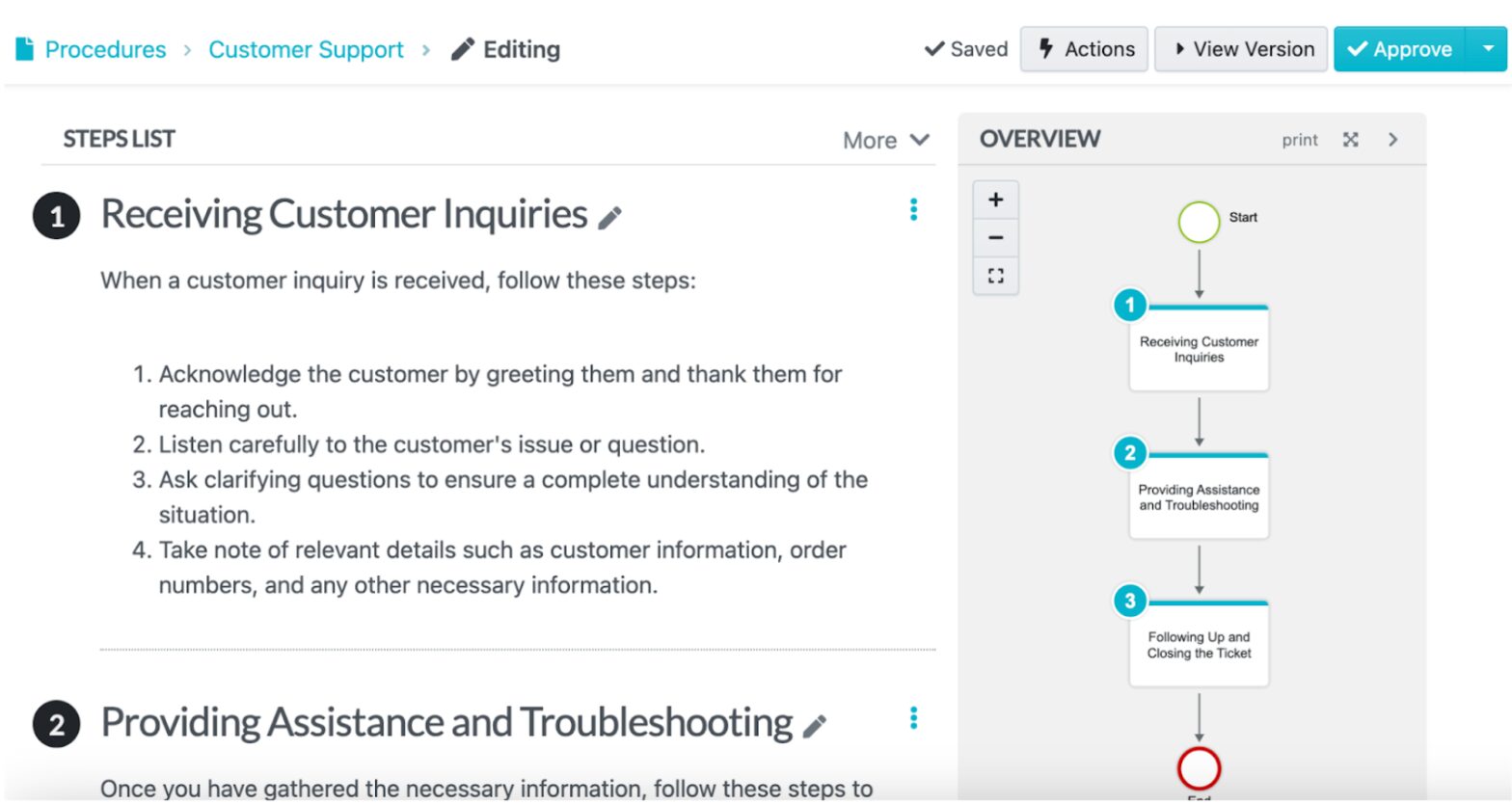 Edit the content to match your company's workflow and user needs