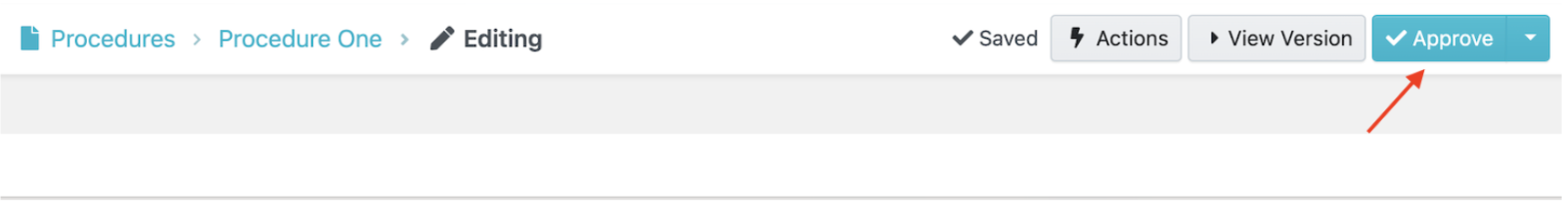 Select the "Approve" button to make it live