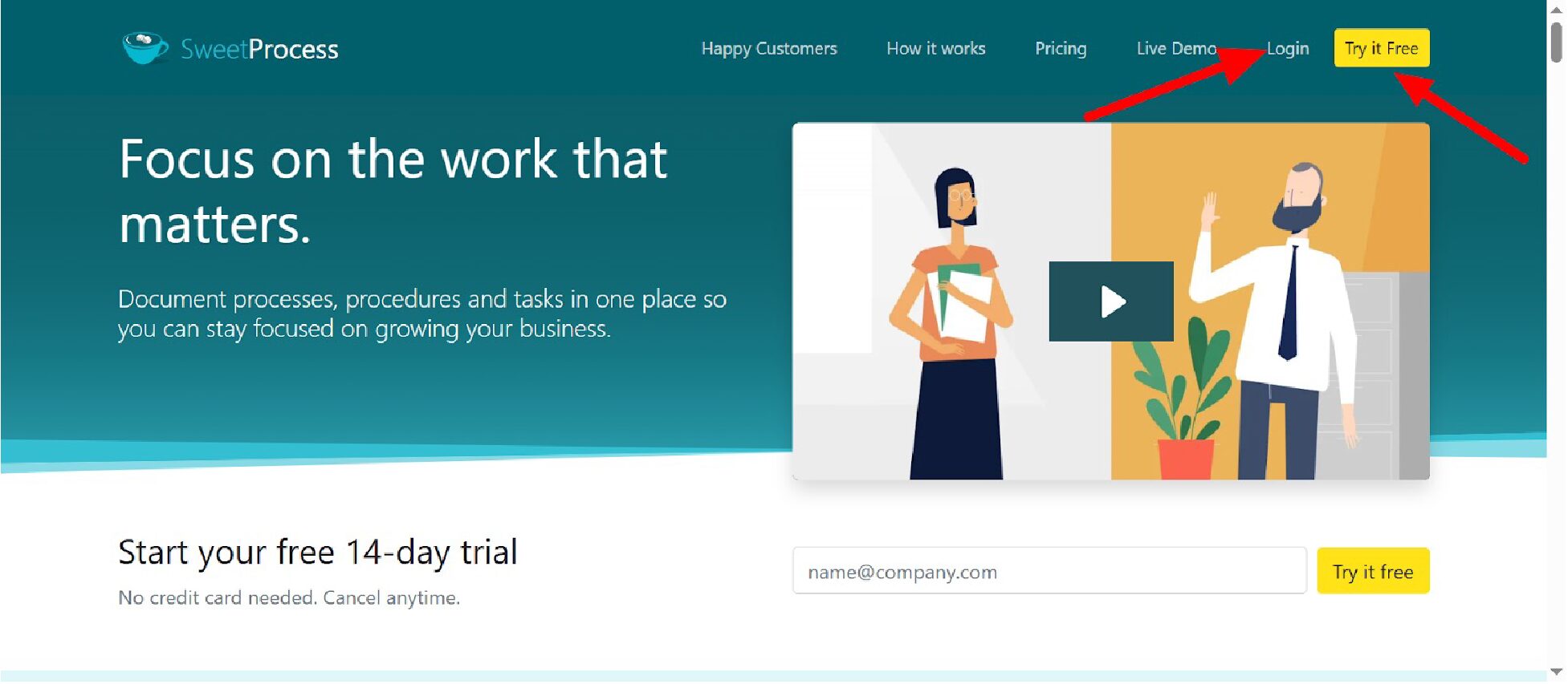 Step 1: Sign in to your SweetProcess account