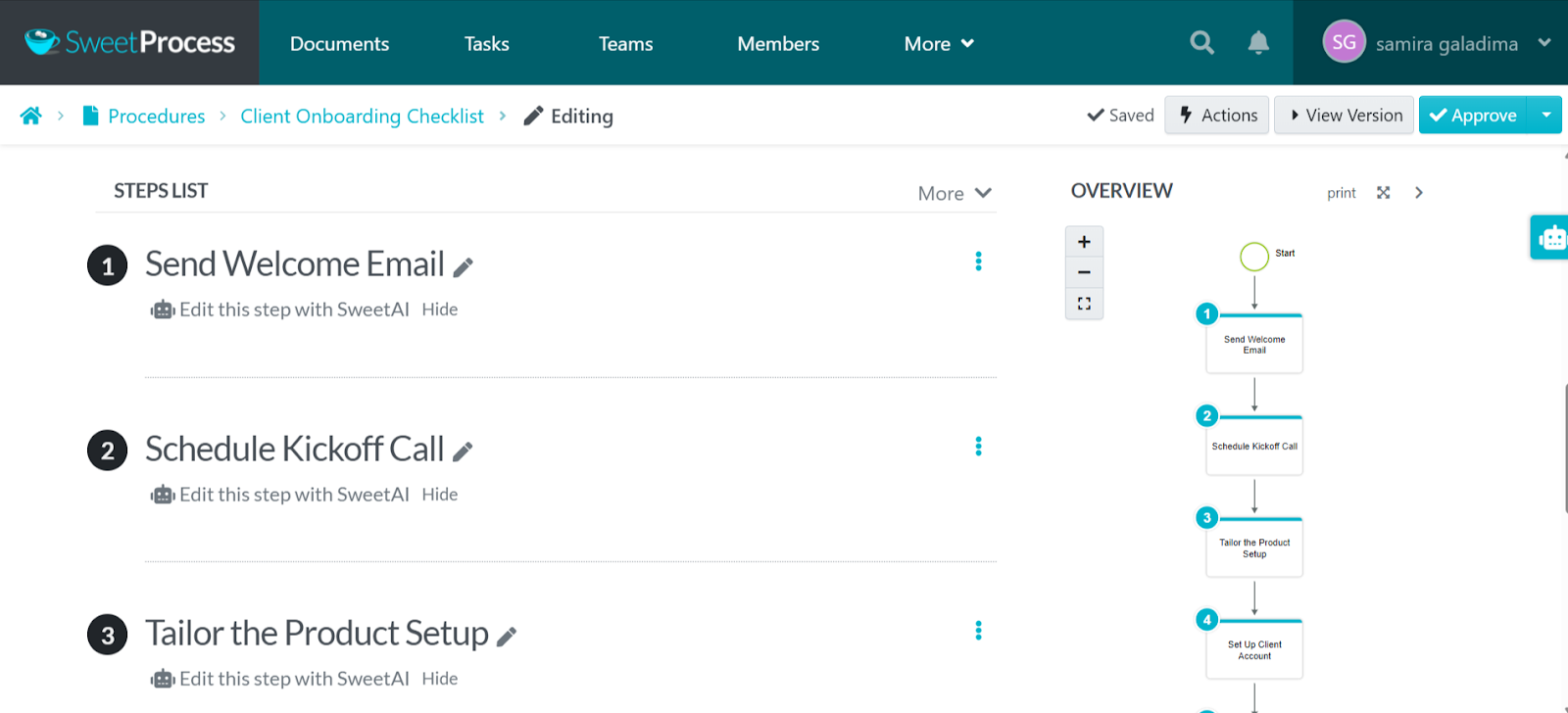 Review the steps of your onboarding process