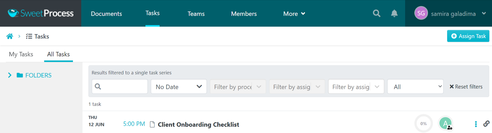 Track the completion status of the task