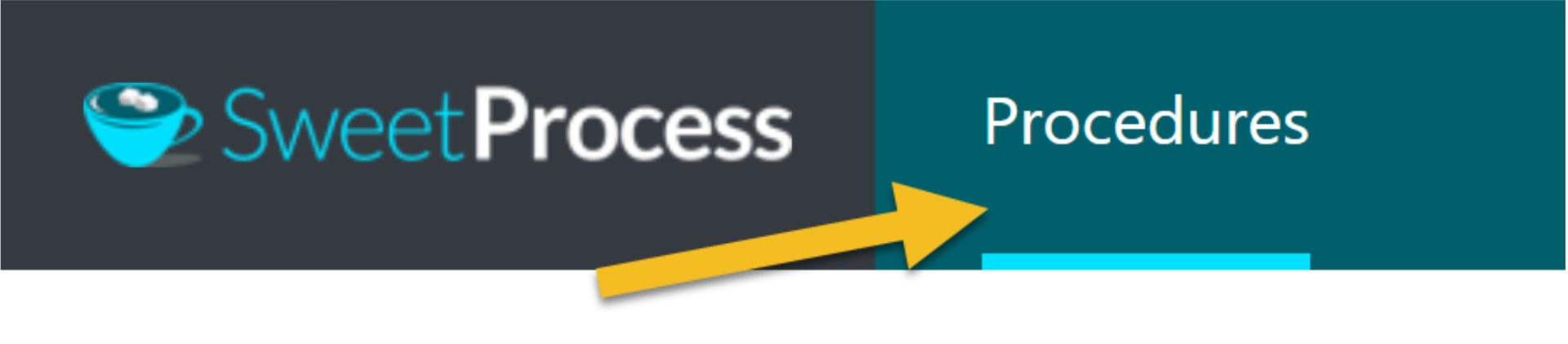 click on the “Procedures” menu