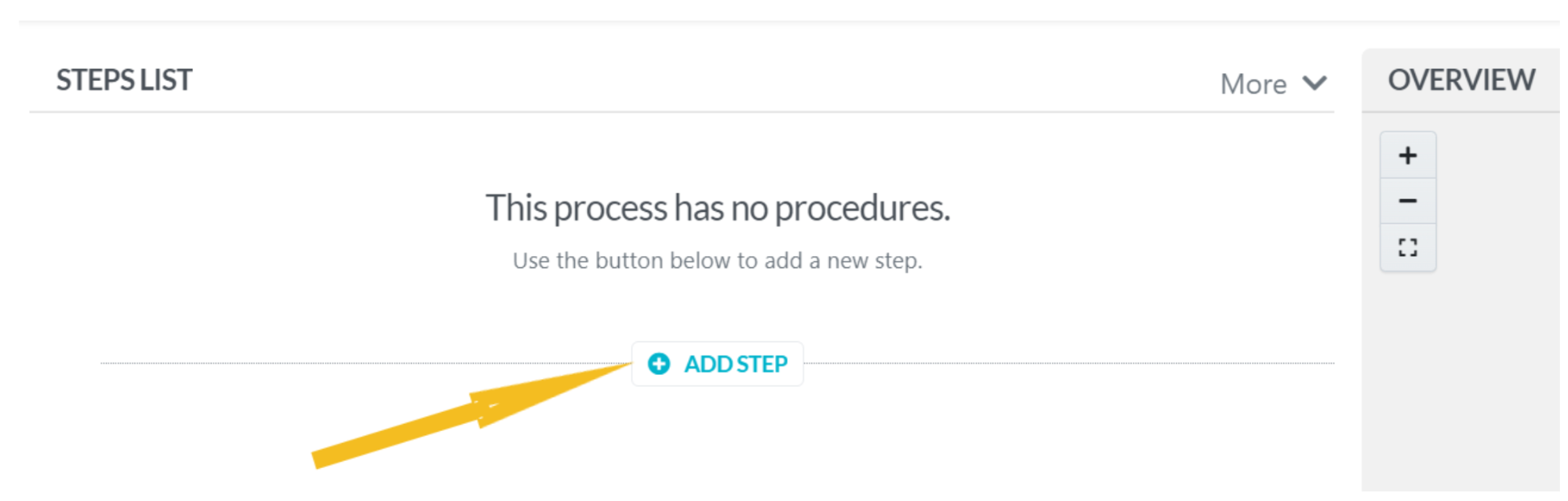 start creating your process by clicking on “Add Step.”