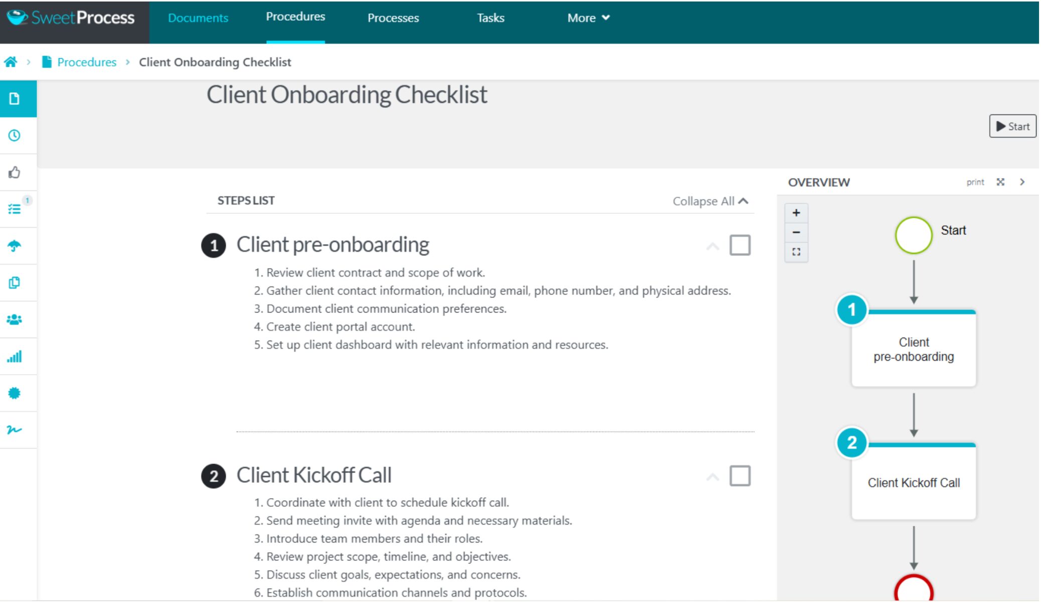 client onboarding checklist