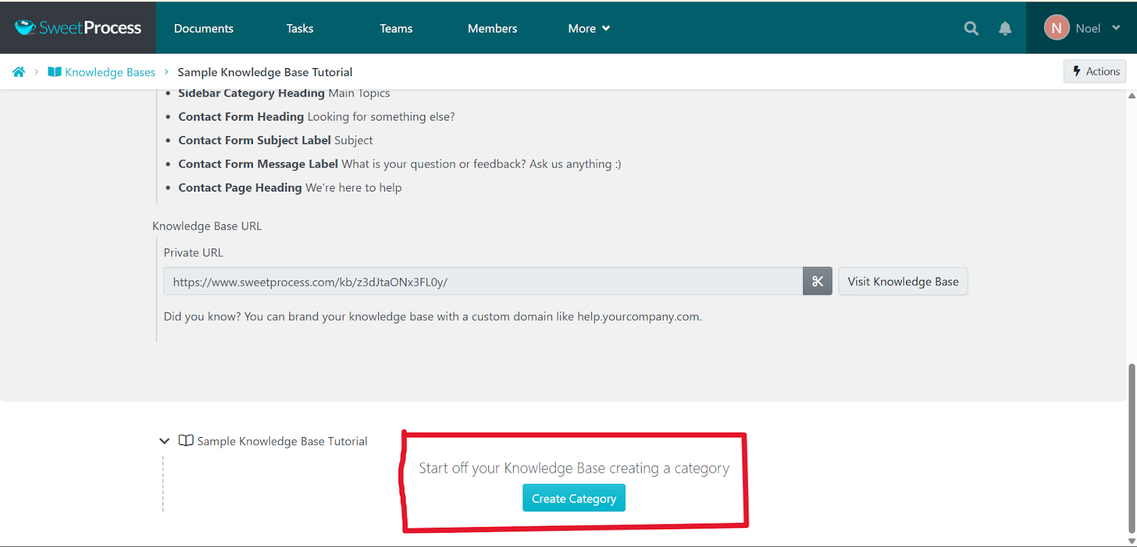 Organize your knowledge base by Categories