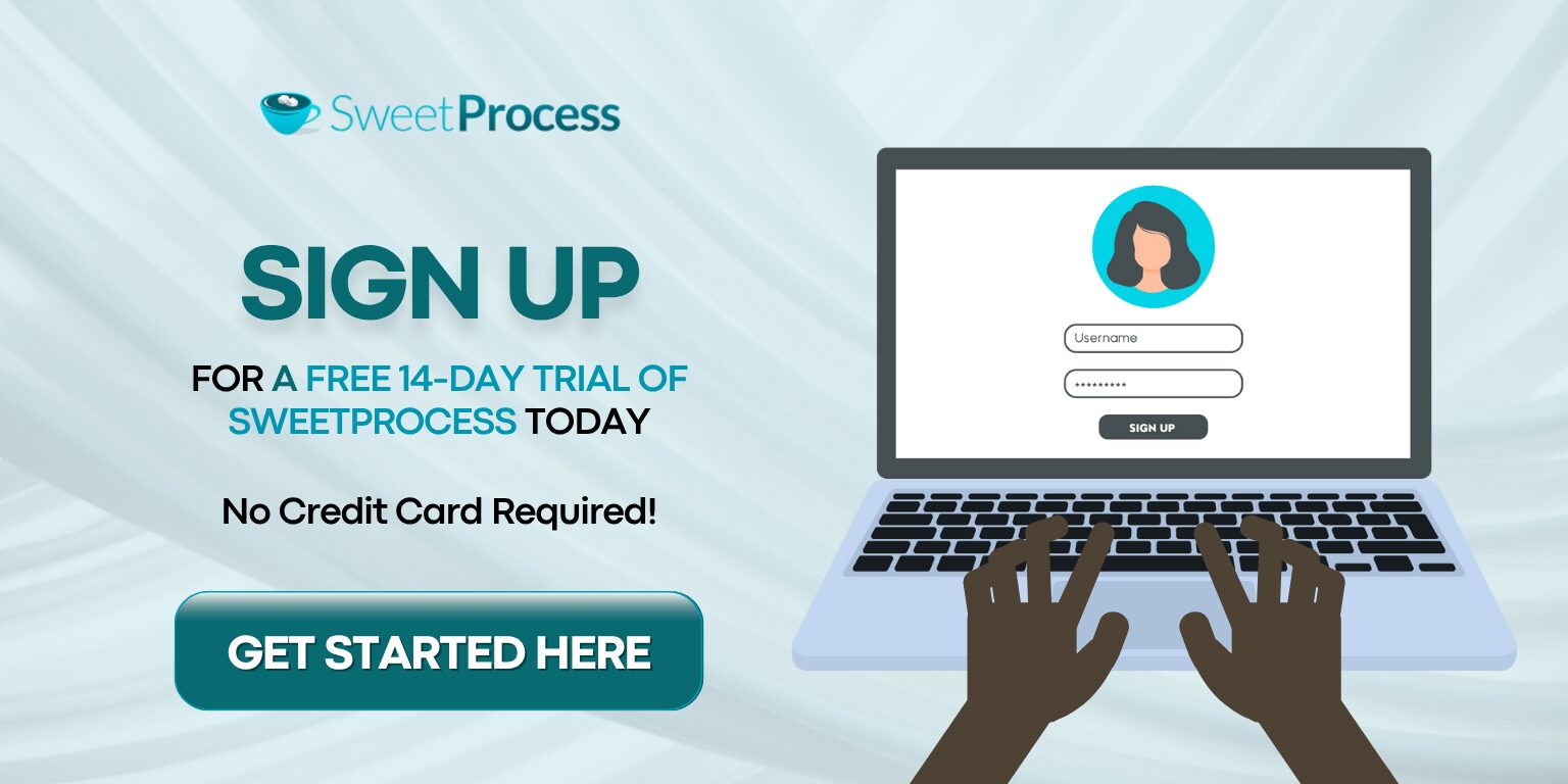 Sign Up for a Free 14-day Trial of SweetProcess Today