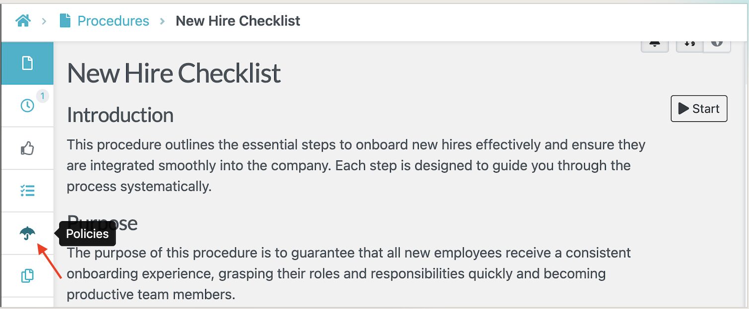Link to Other Procedures, Processes, and Policies