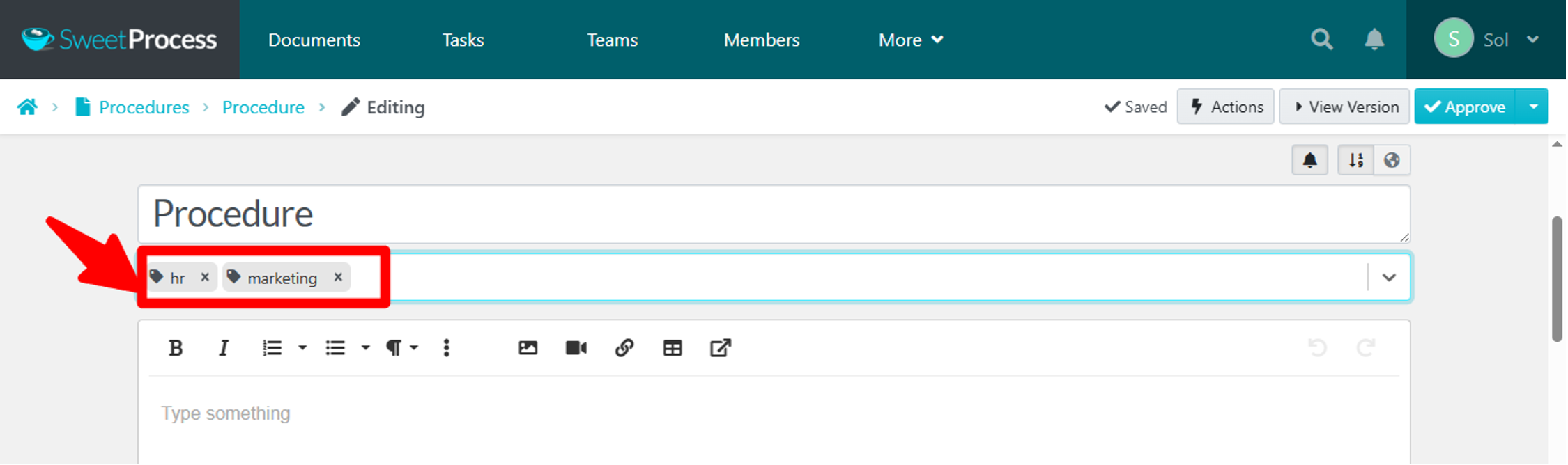 Add tags using keywords
