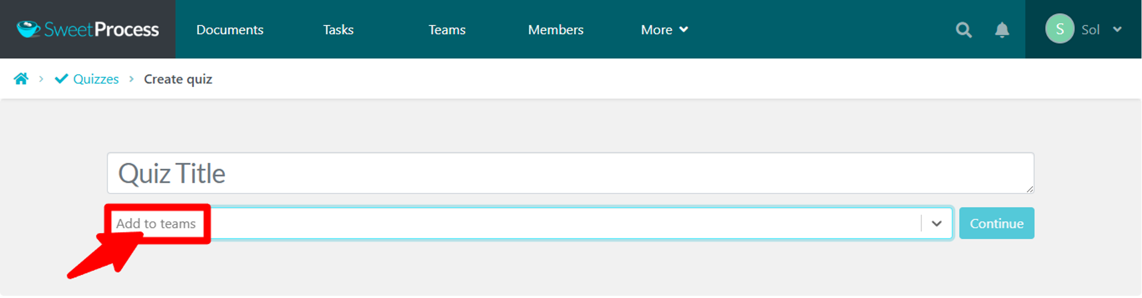 Add to teams