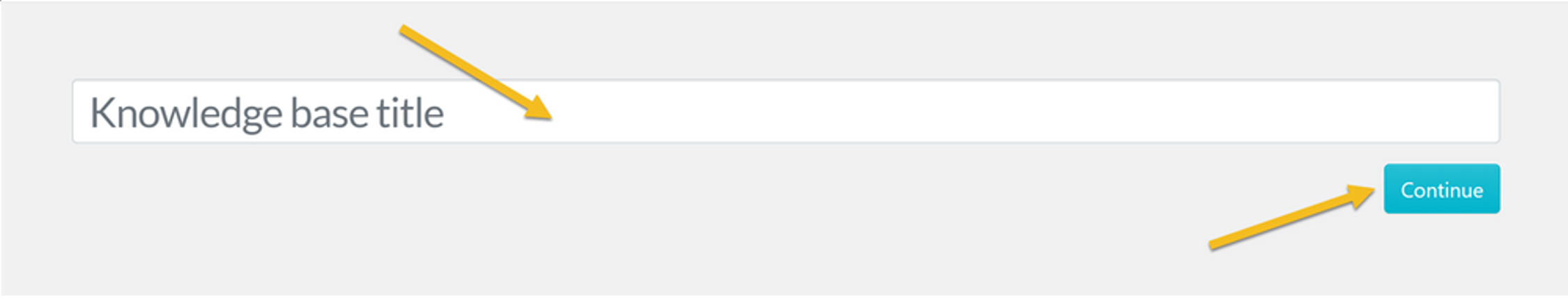 Enter the title of your Knowledge Base