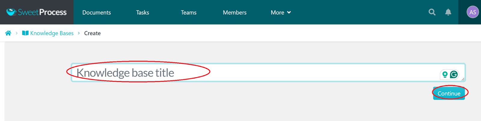 After adding the title, click “Continue.”