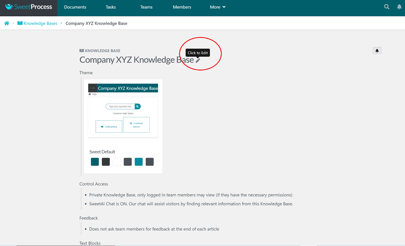 Set Up the Knowledge Base Color Theme