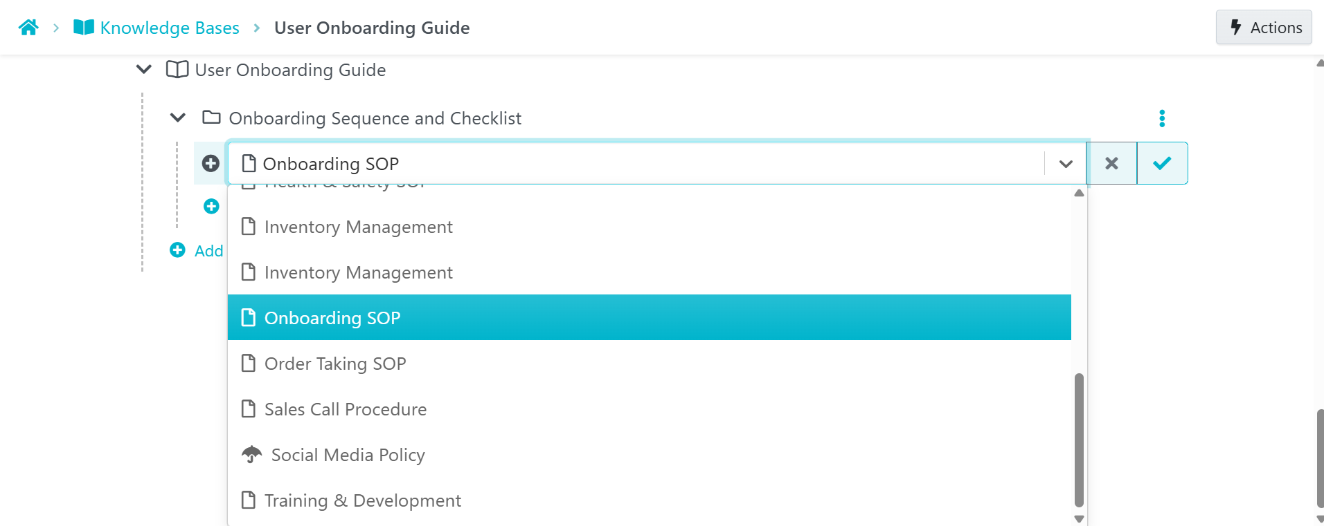 continue adding more documents to your knowledge base category or create subcategories