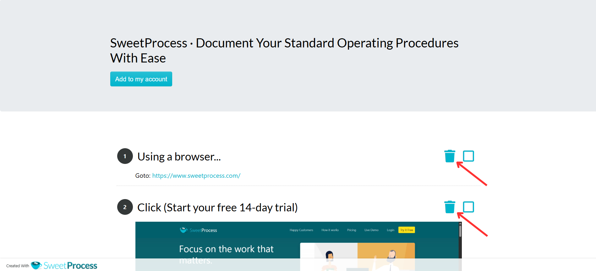 Redact data before adding it to your account