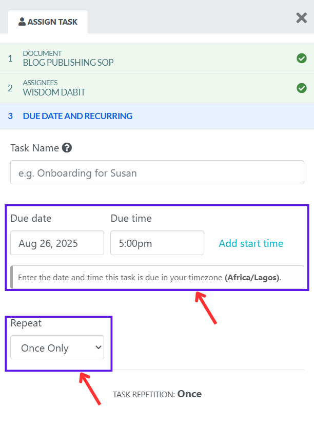 Pick due dates and schedule reminders