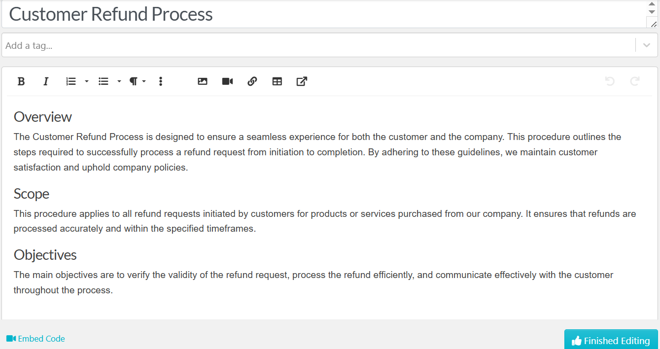 You simply click anywhere around that section, and everything there becomes editable.
