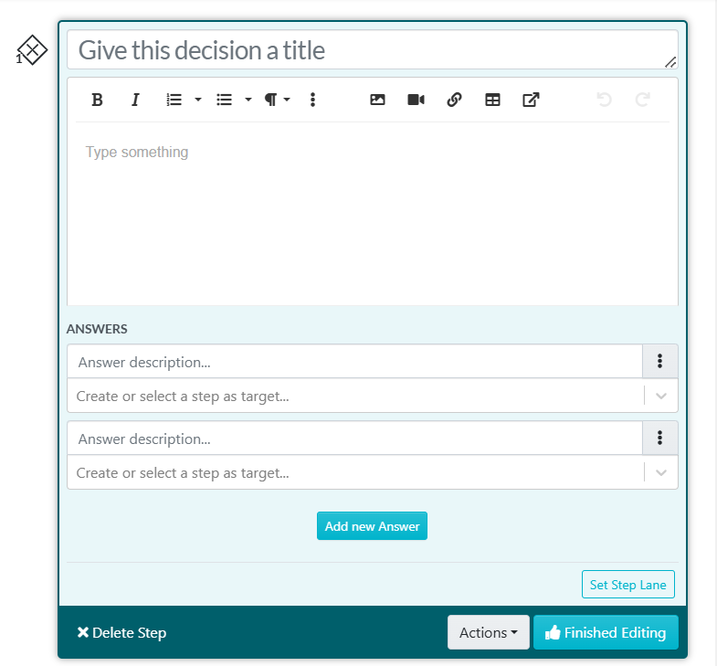 enter details of your decision