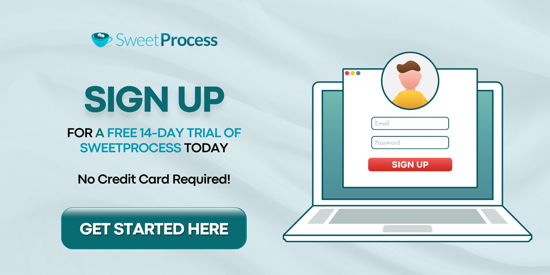 Sign up for a free 14-day trial of SweetProcess today