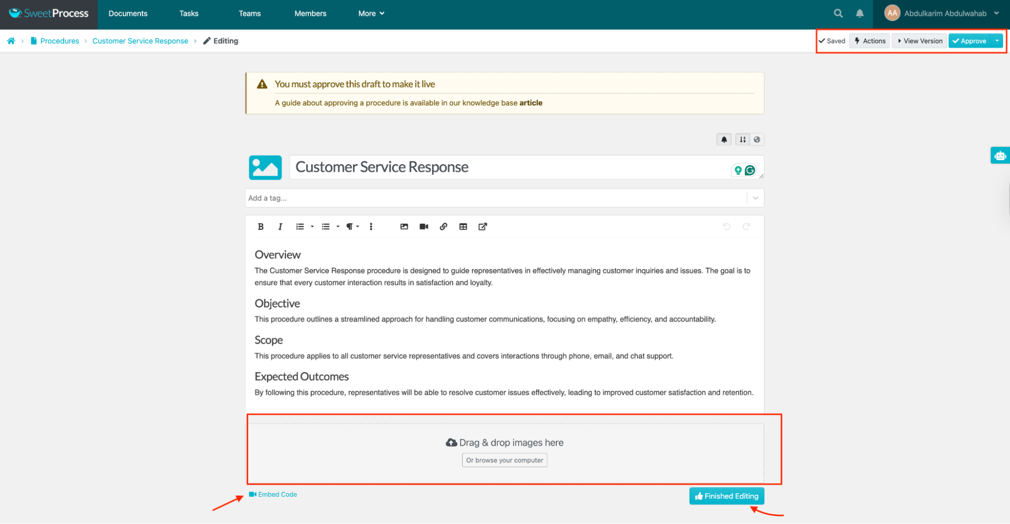Publish Policies and Procedures