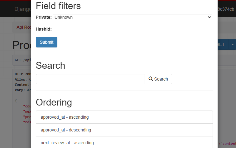 Clicking the Filters tab top-right, will offer a list of options
