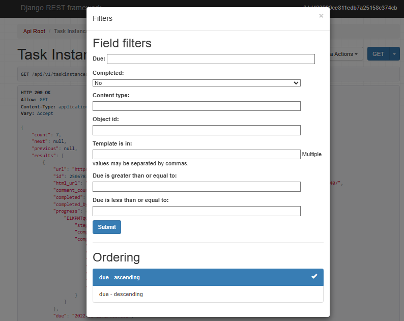 The following options appear upon clicking on the Filters tab