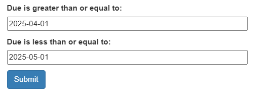 correctly filling out the date fields