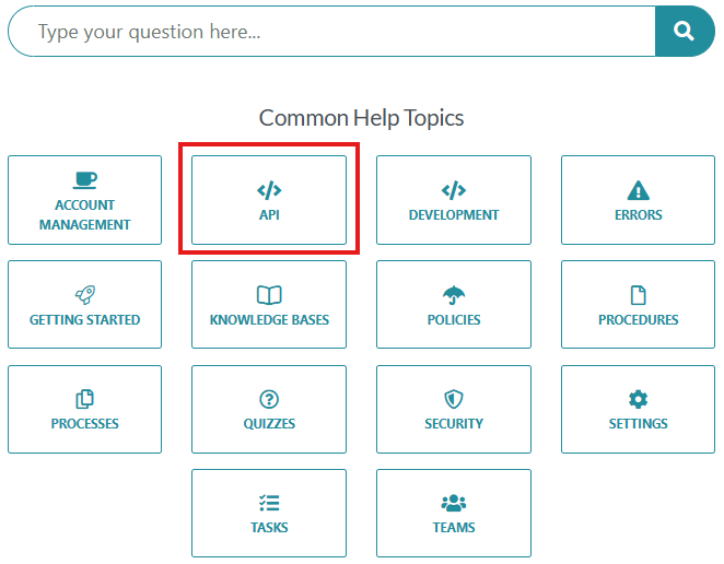click on the API block to find the Interim Documentation