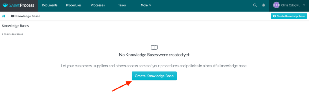 Click “Create Knowledge Base.”
