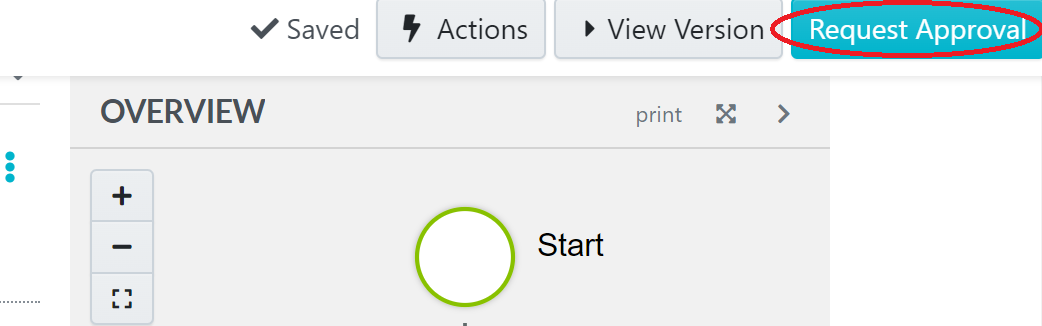 You need to request approval by clicking the "Request Approval" button