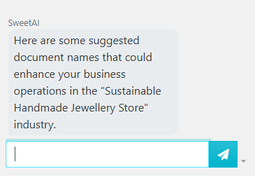 SweetAI’s suggestion tab.