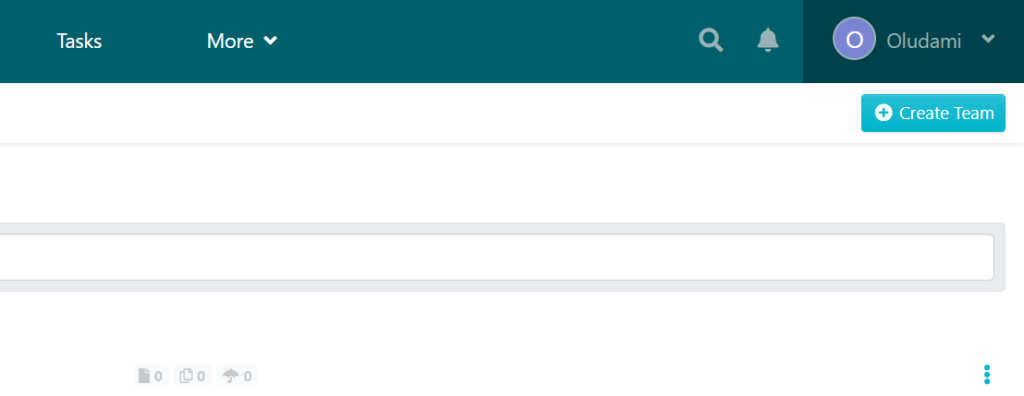 click “Create Team” at the top-right corner of your screen.