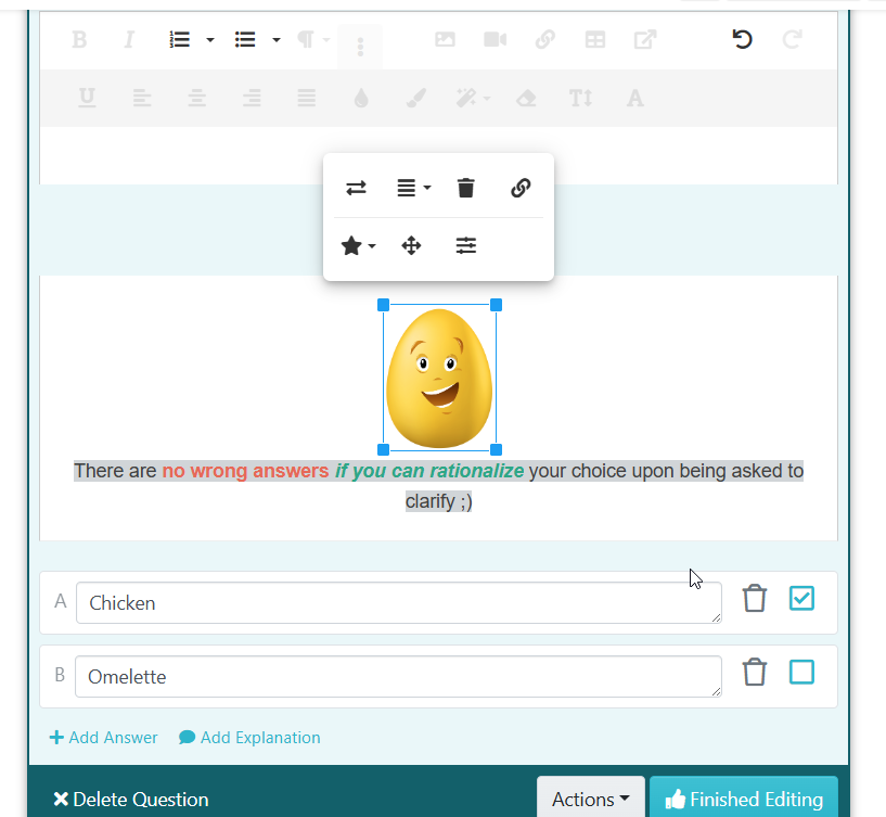 very basic quiz using SweetProcess