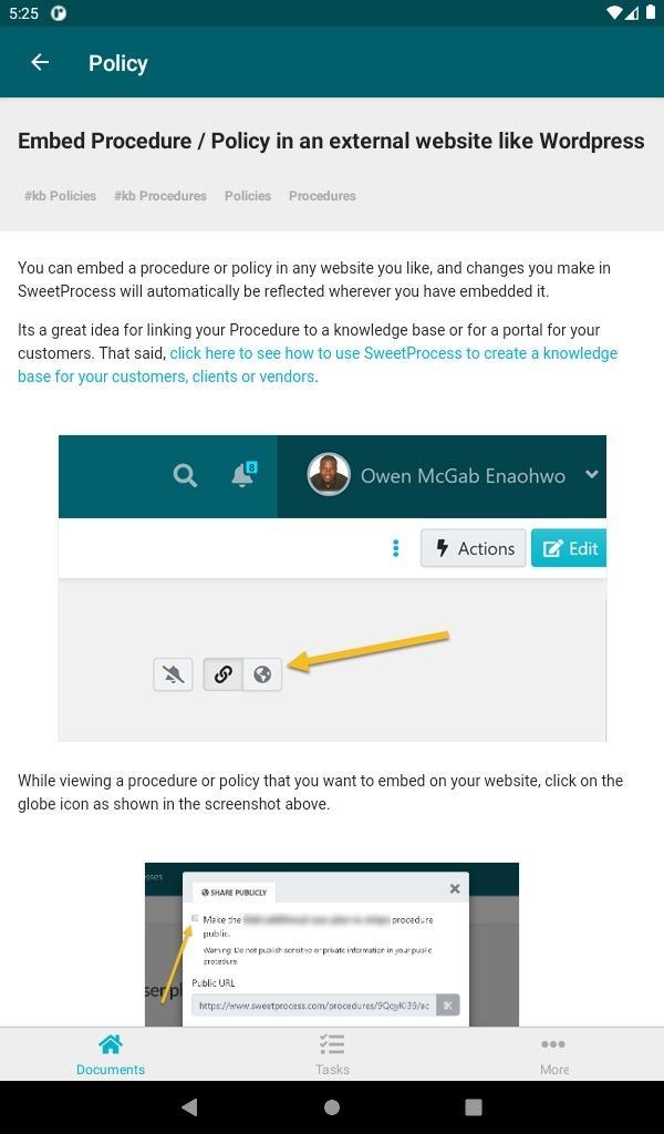 how it displays on a phone