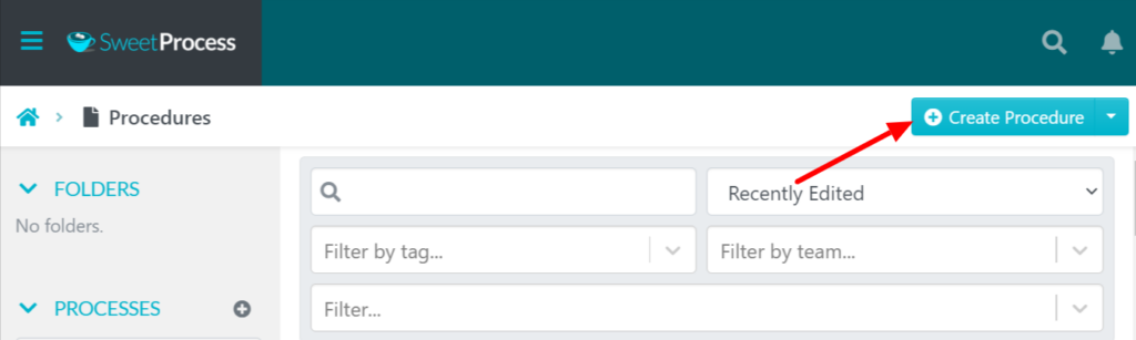 Click on “Create Procedure.”