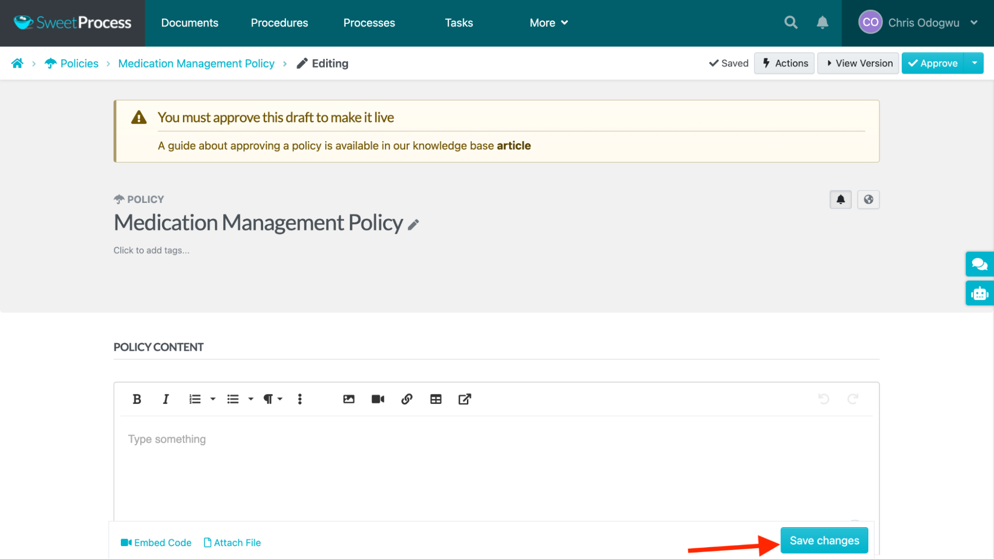 click “Save changes” when you’re done.