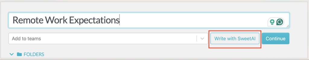 Draft your policy using SweetAI