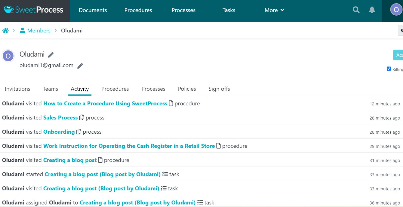 Monitor and Assess Training Progress on SweetProcess