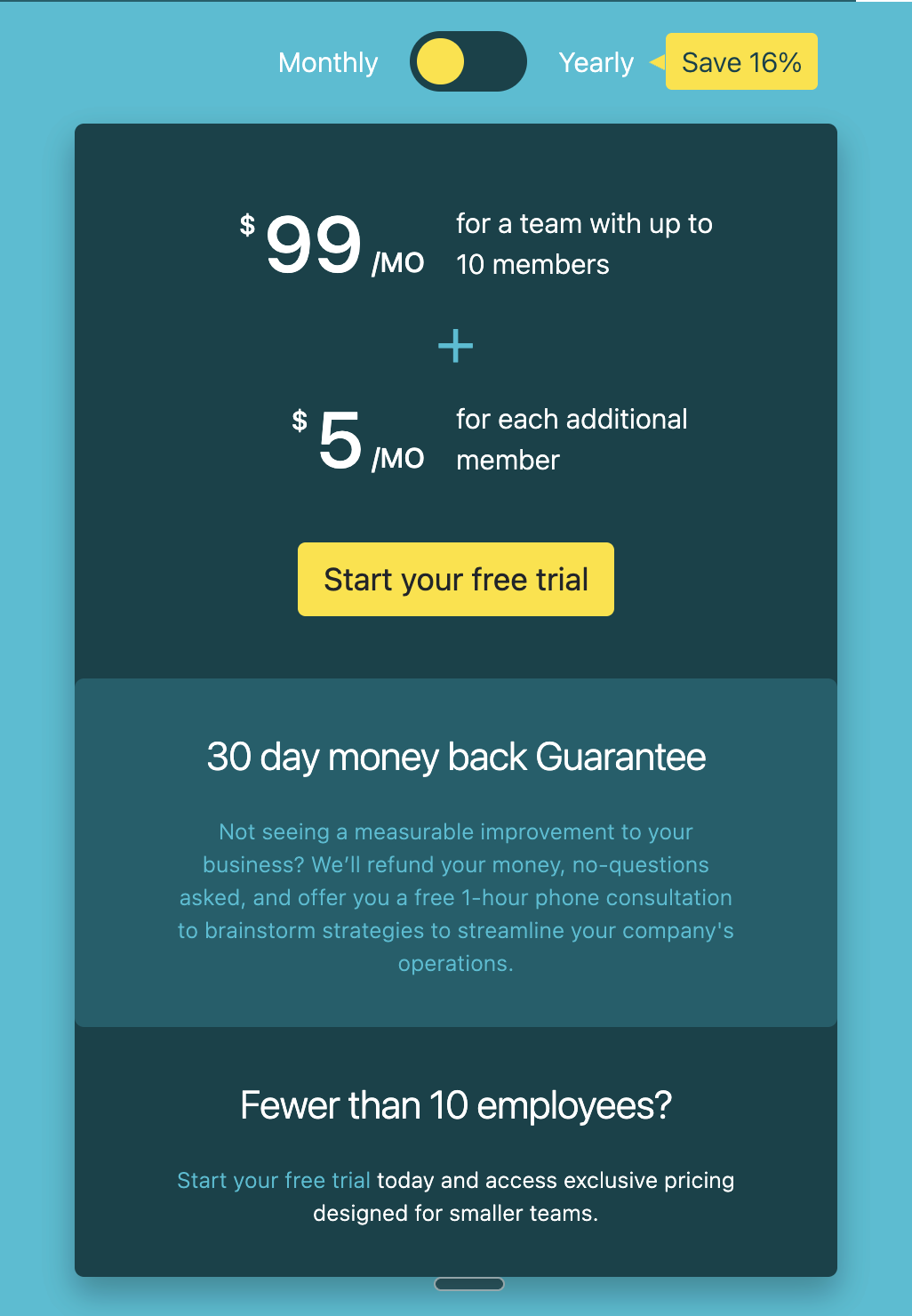 sweetprocess pricing breakdown