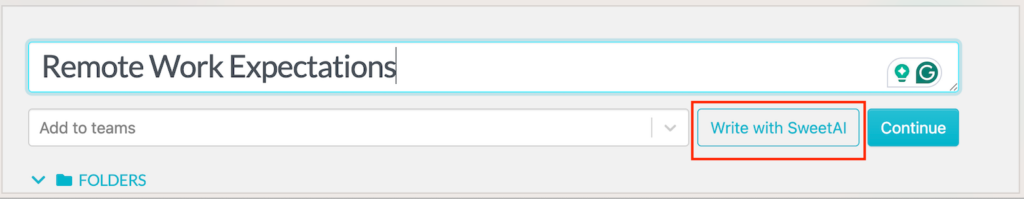 Image sweetprocess account showing Title input field