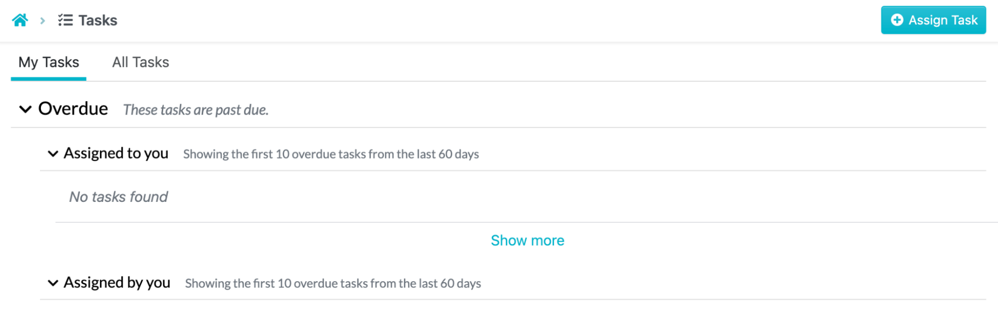 View what's assigned, what's in progress, what's completed, and what's overdue