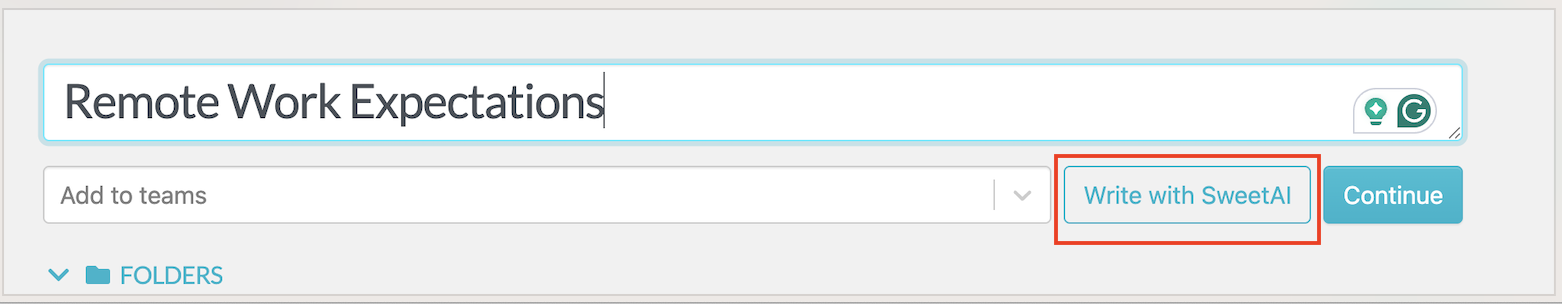 With SweetAI, the process is much faster. You just need a title as a prompt to get a first draft.