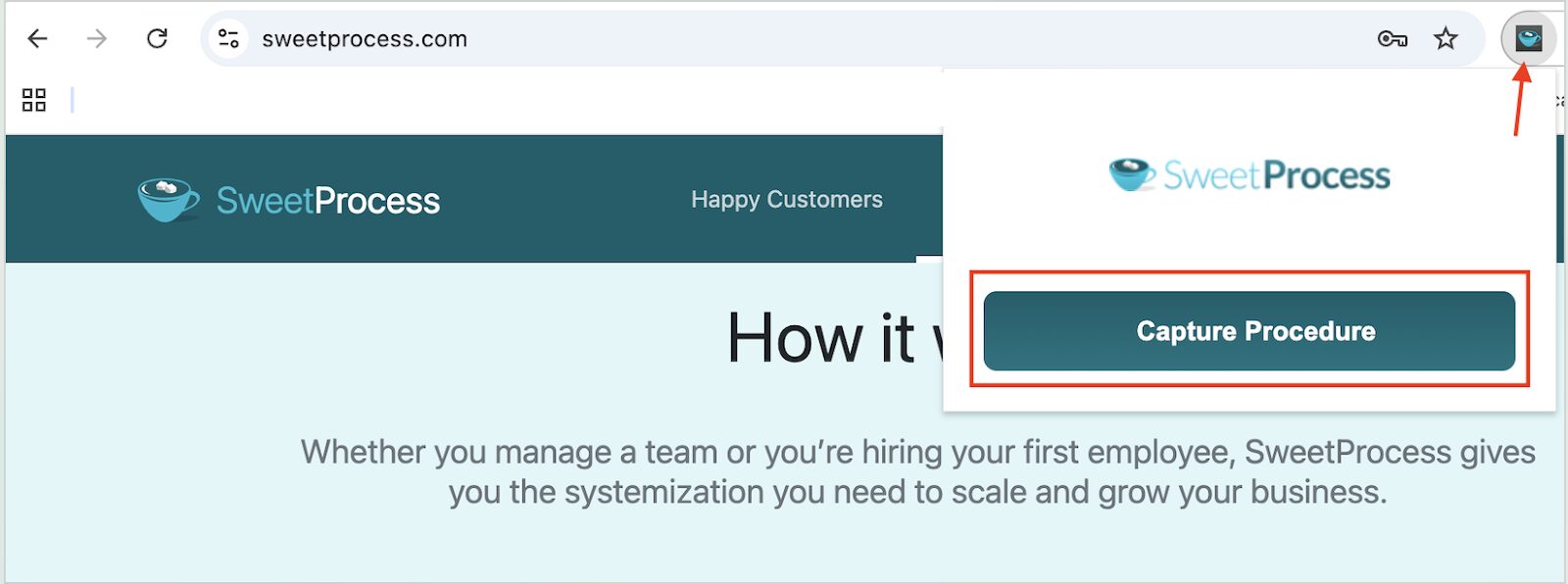 Recording Procedures Using the Chrome Extension