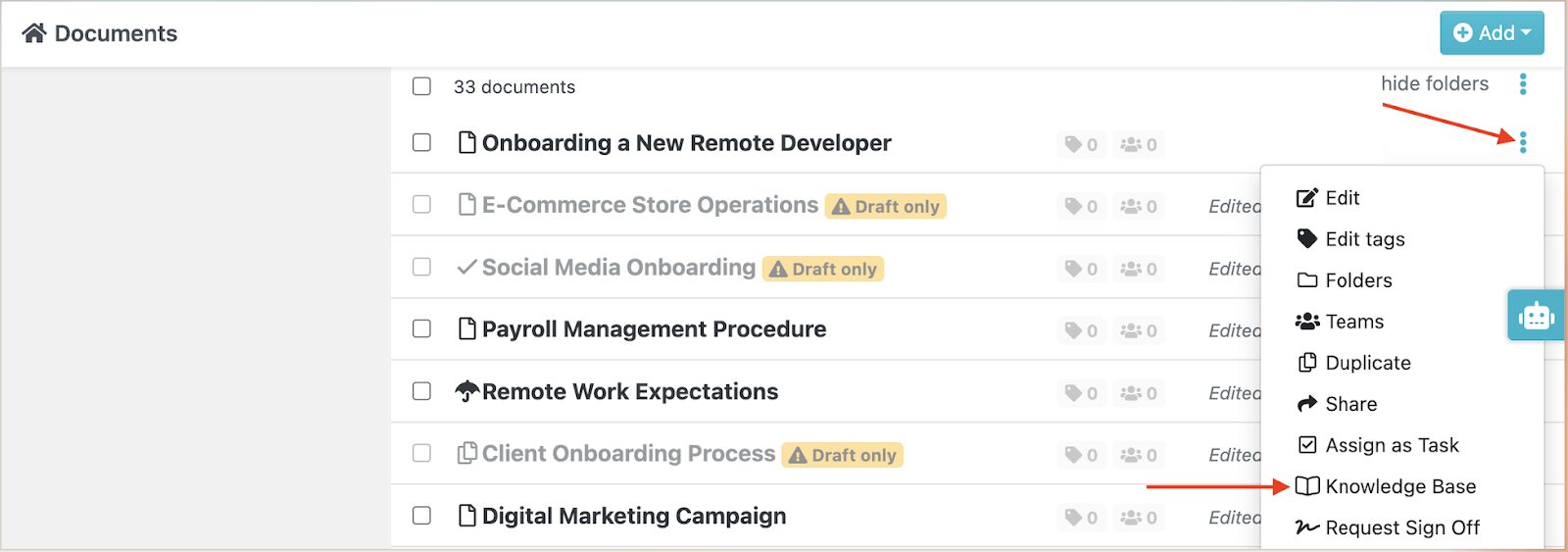 Turn Documented Processes Into Knowledge Bases