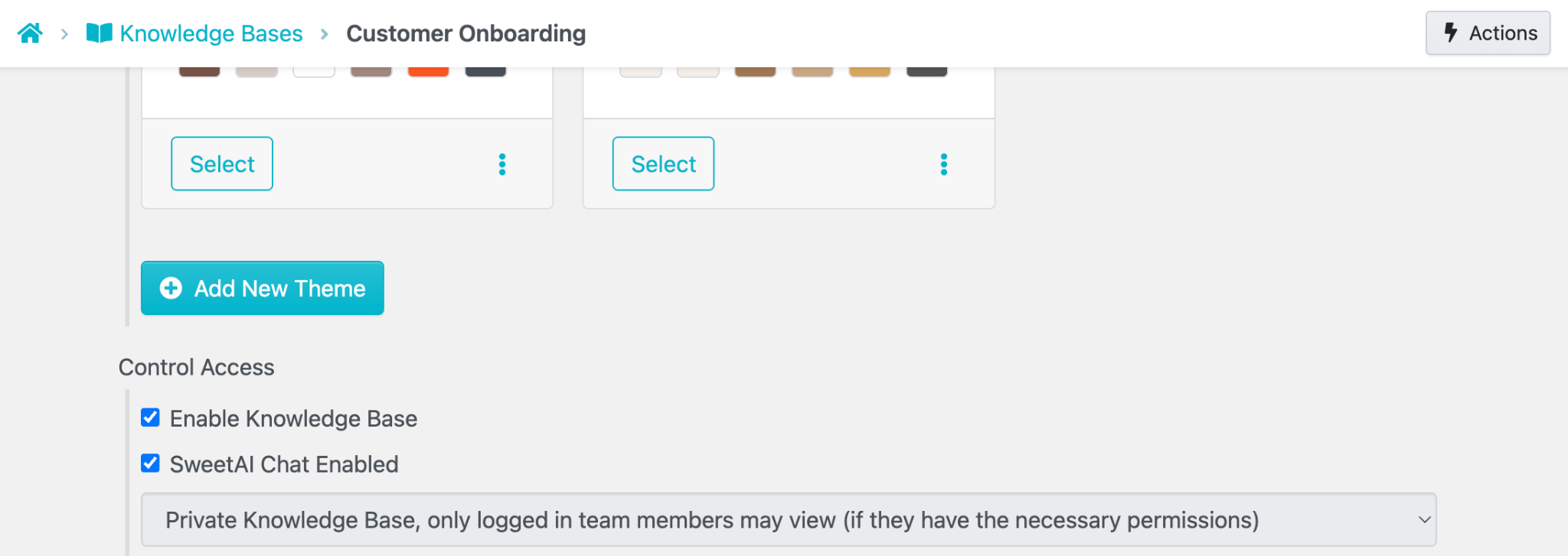 Set visibility and organize by department or role