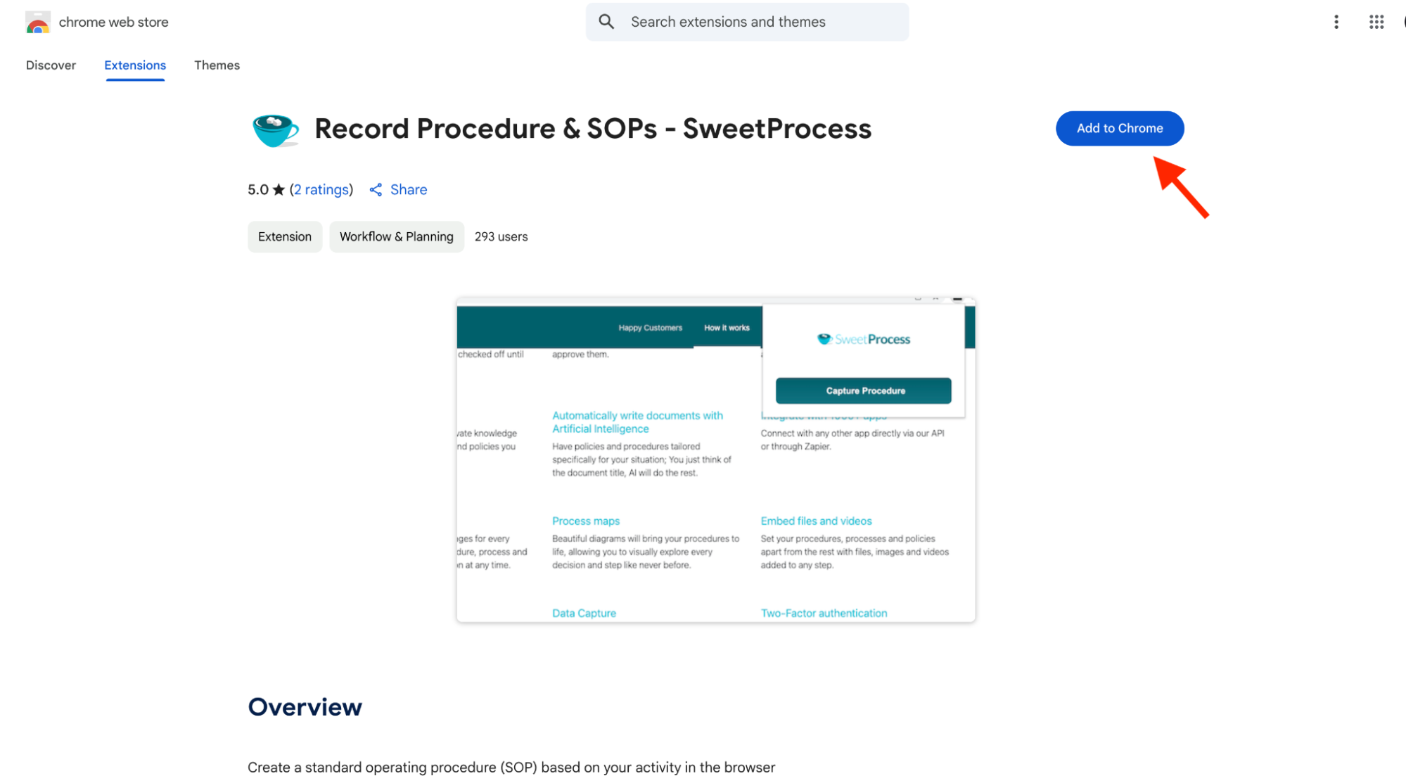 Download and install the SweetProcess Chrome Extension from the Google Play Store or the App Store.