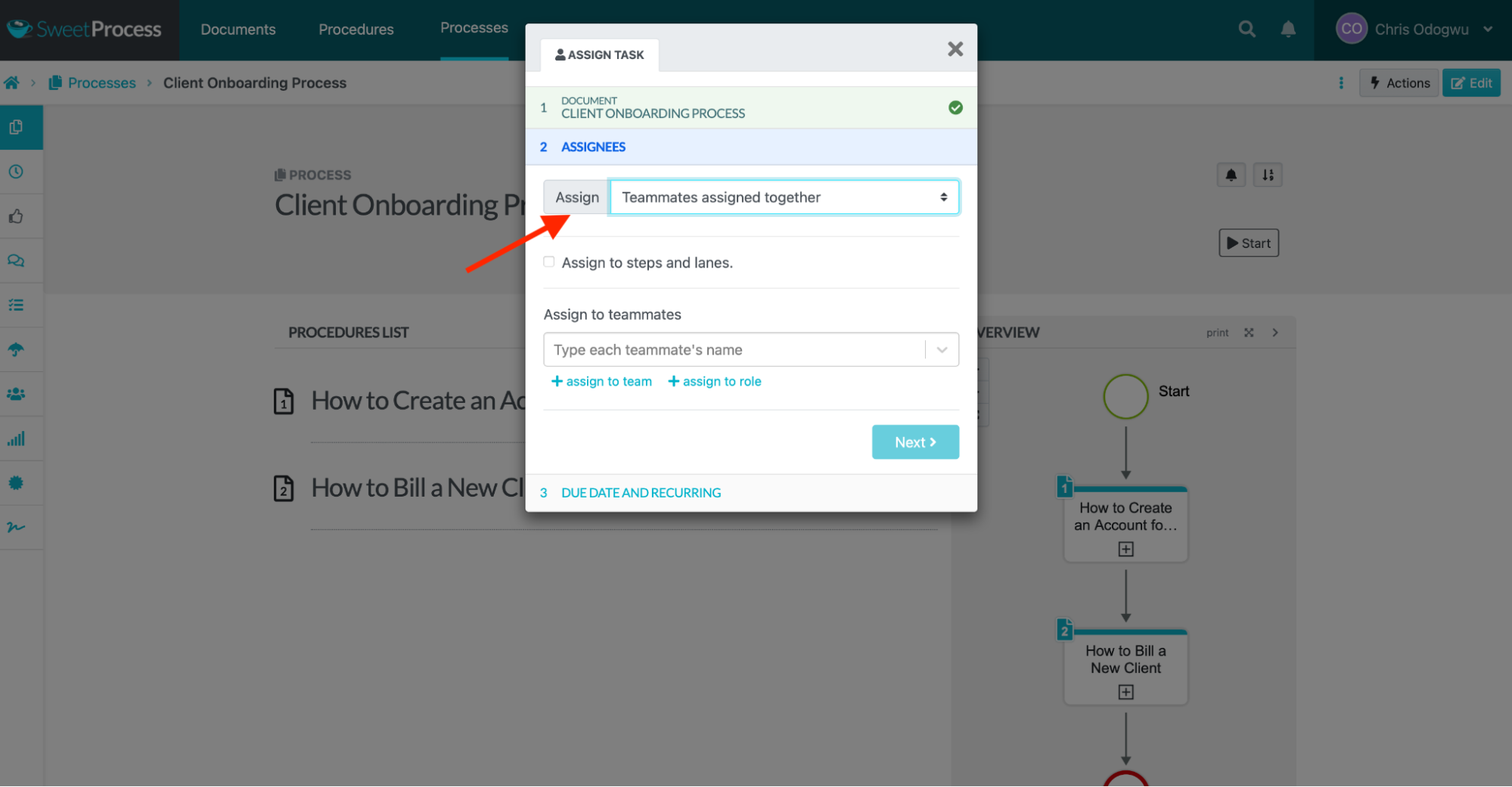 Features of SweetProcess screenshot