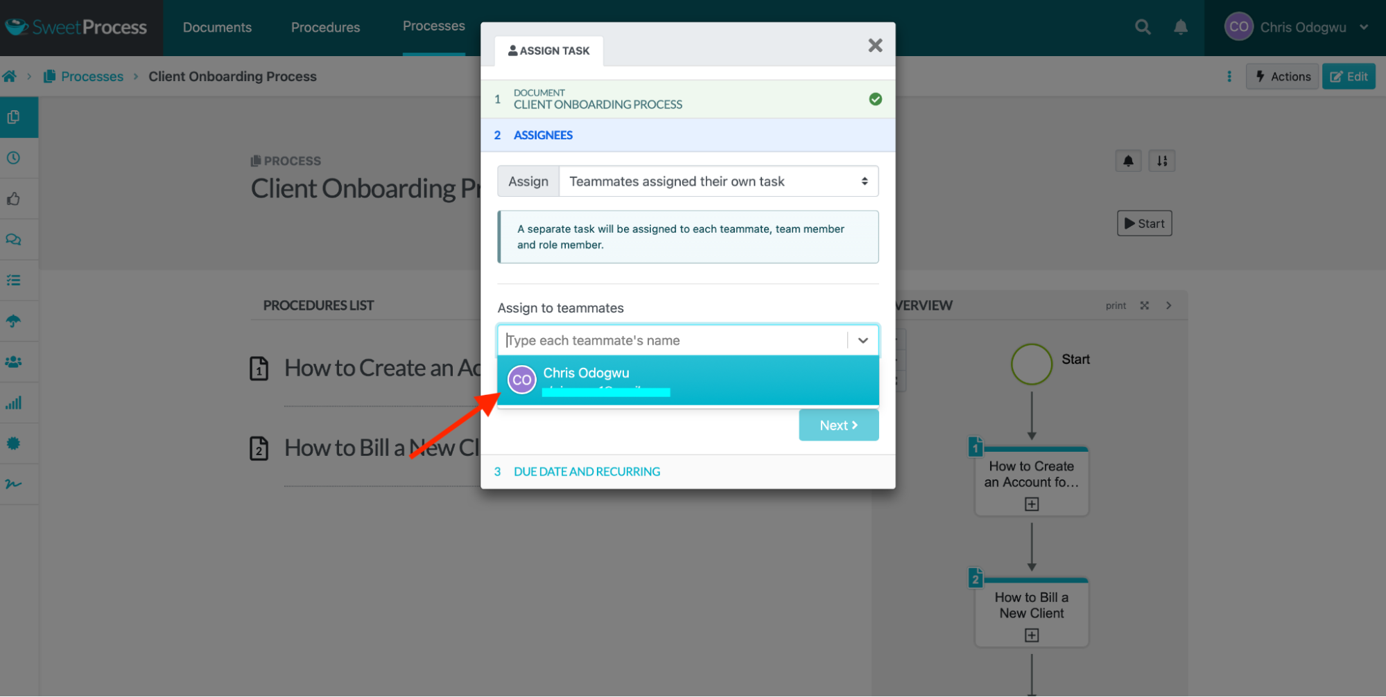 Features of SweetProcess screenshot